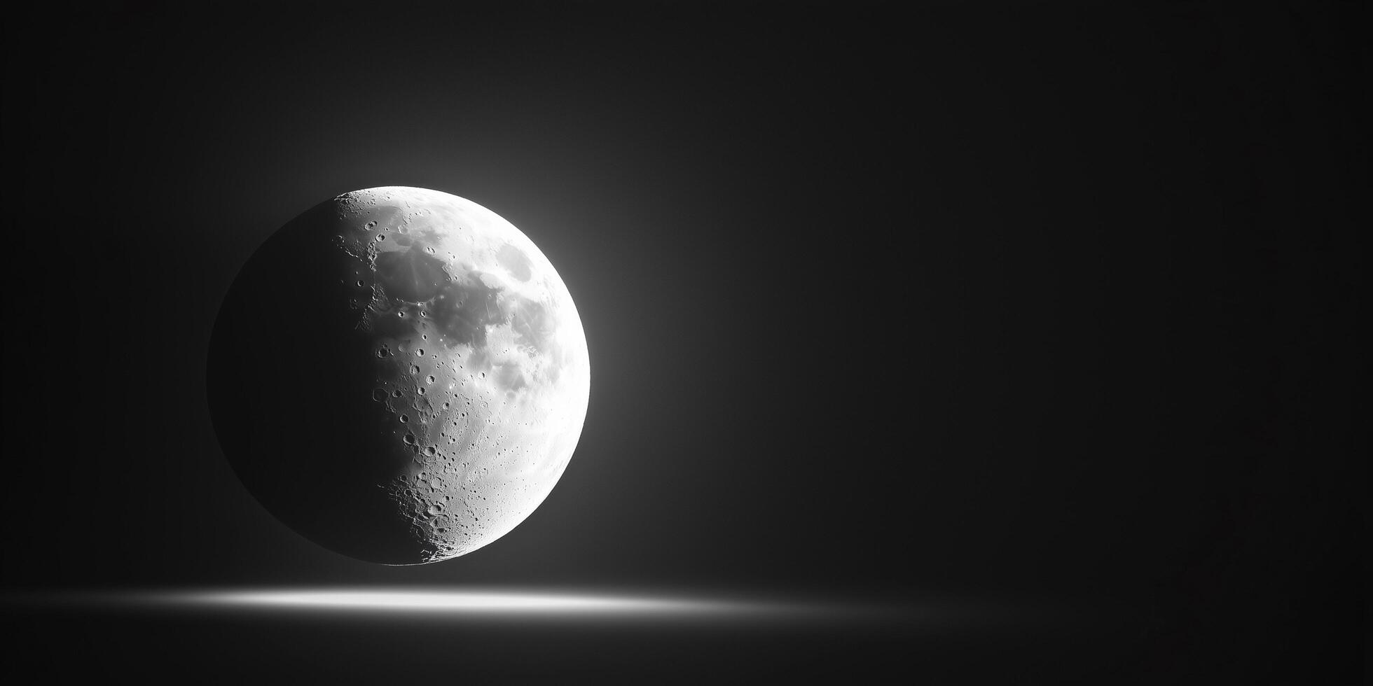 Full moon glows brightly in the night sky photo