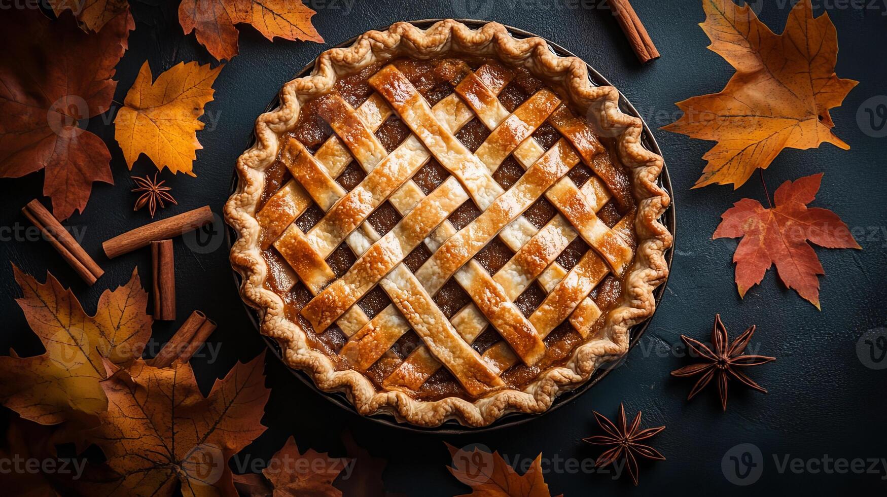 Autumn Pie with Cinnamon and Star Anise photo