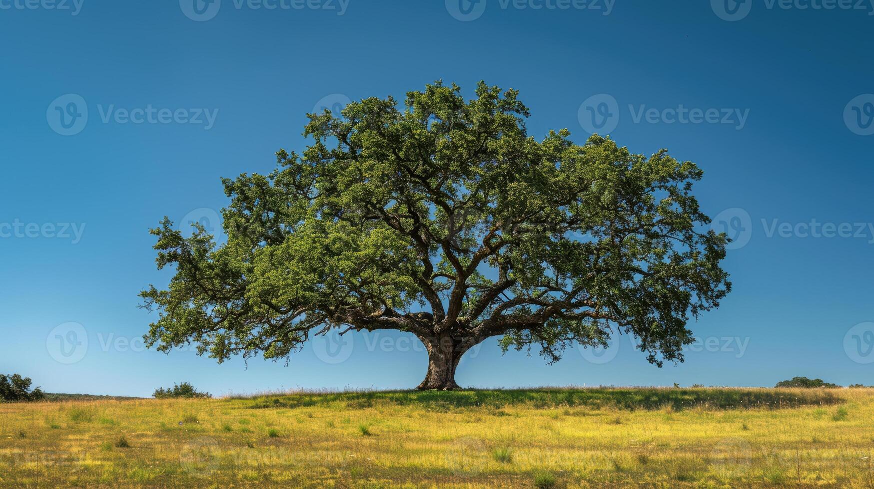 A large tree in a field photo