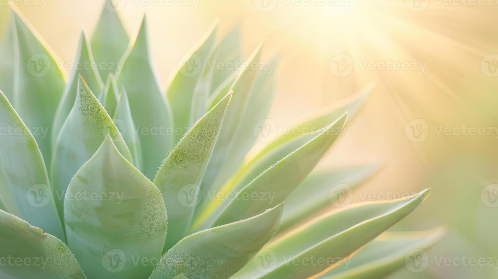 A close up of a plant with sunlight shining through photo