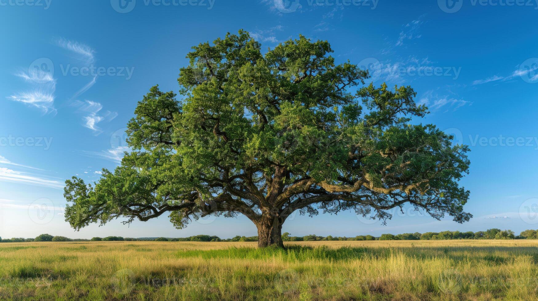 A large tree in a field photo