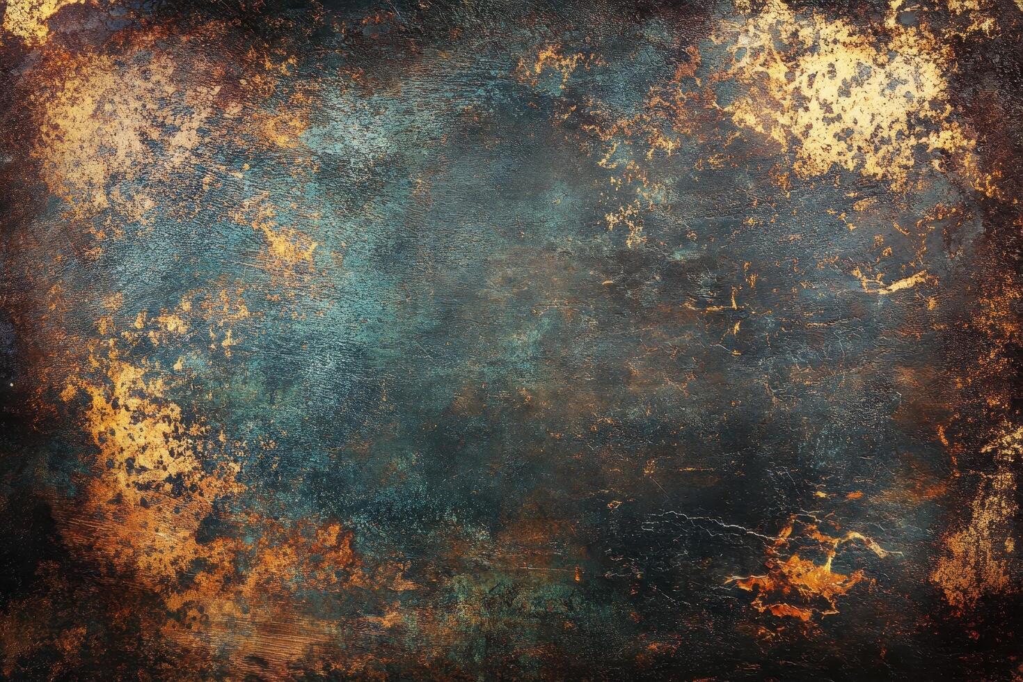 Dark Green, Rust, and Gold Abstract Texture photo