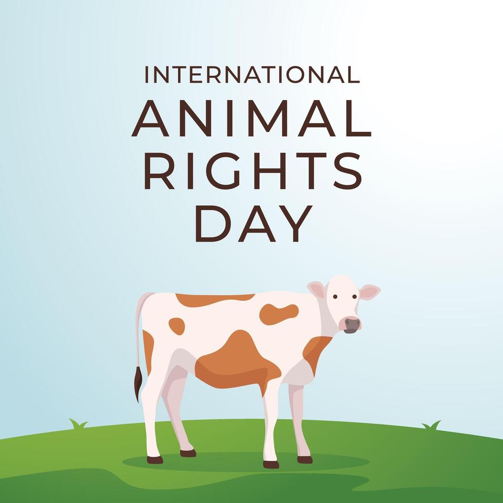 International Animal Rights Day design template good for celebration usage. International Animal Rights Day design. flat design. eps 10. vector