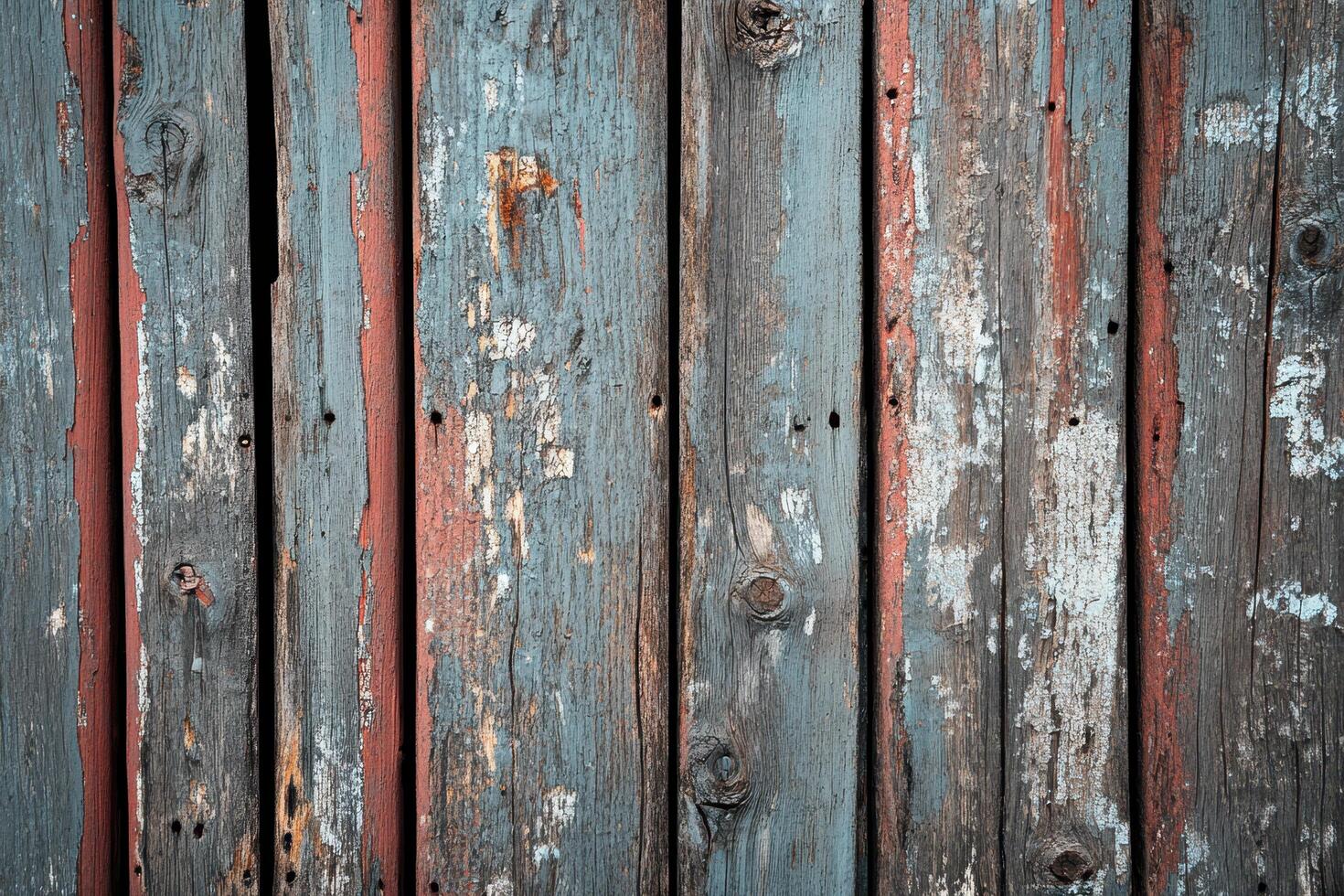 Weathered Wooden Planks with Peeling Paint photo