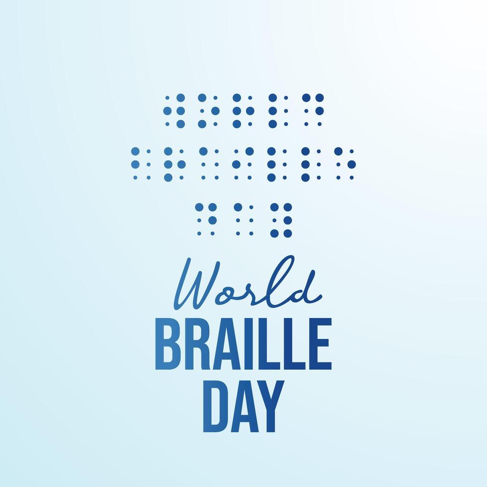 World Braille Day design template good for celebration usage. World Braille Day design. flat design. eps 10. vector