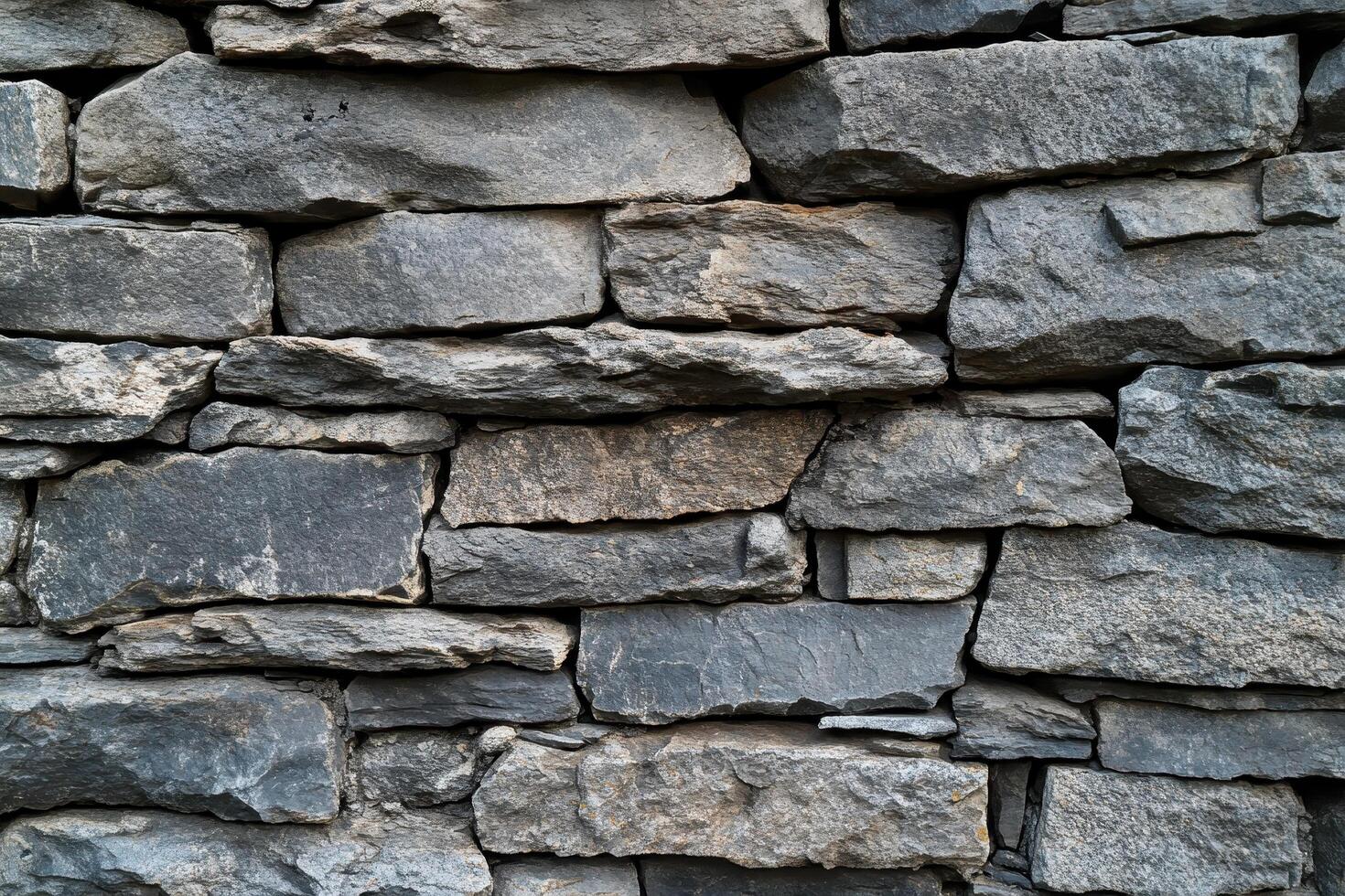A Close-Up View of a Rough Stone Wall photo
