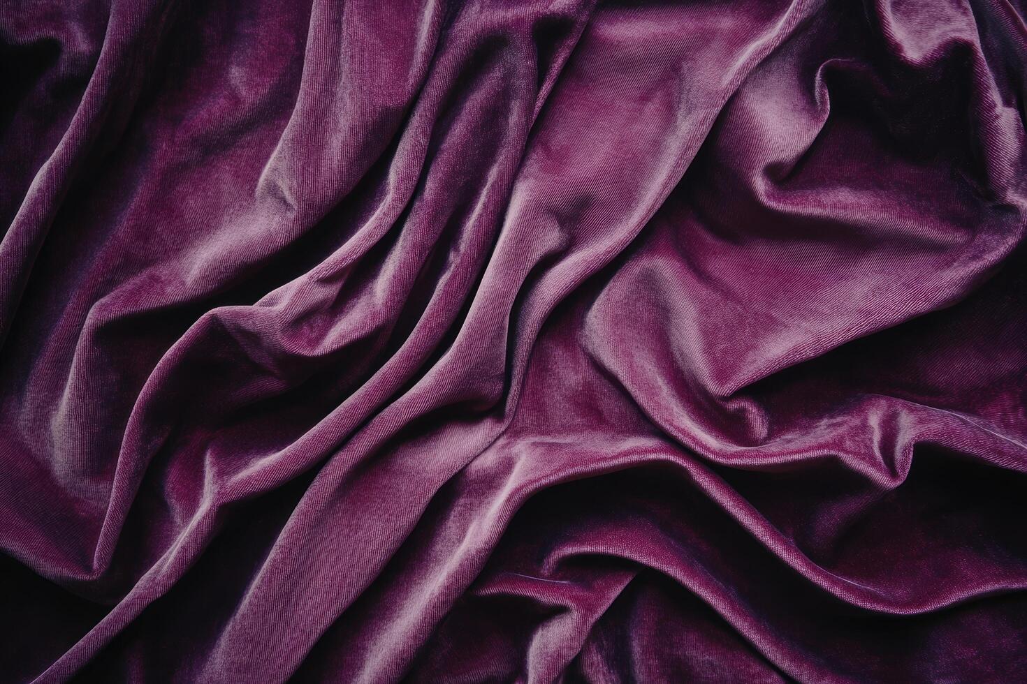 Abstract Draped Purple Velvet Fabric photo