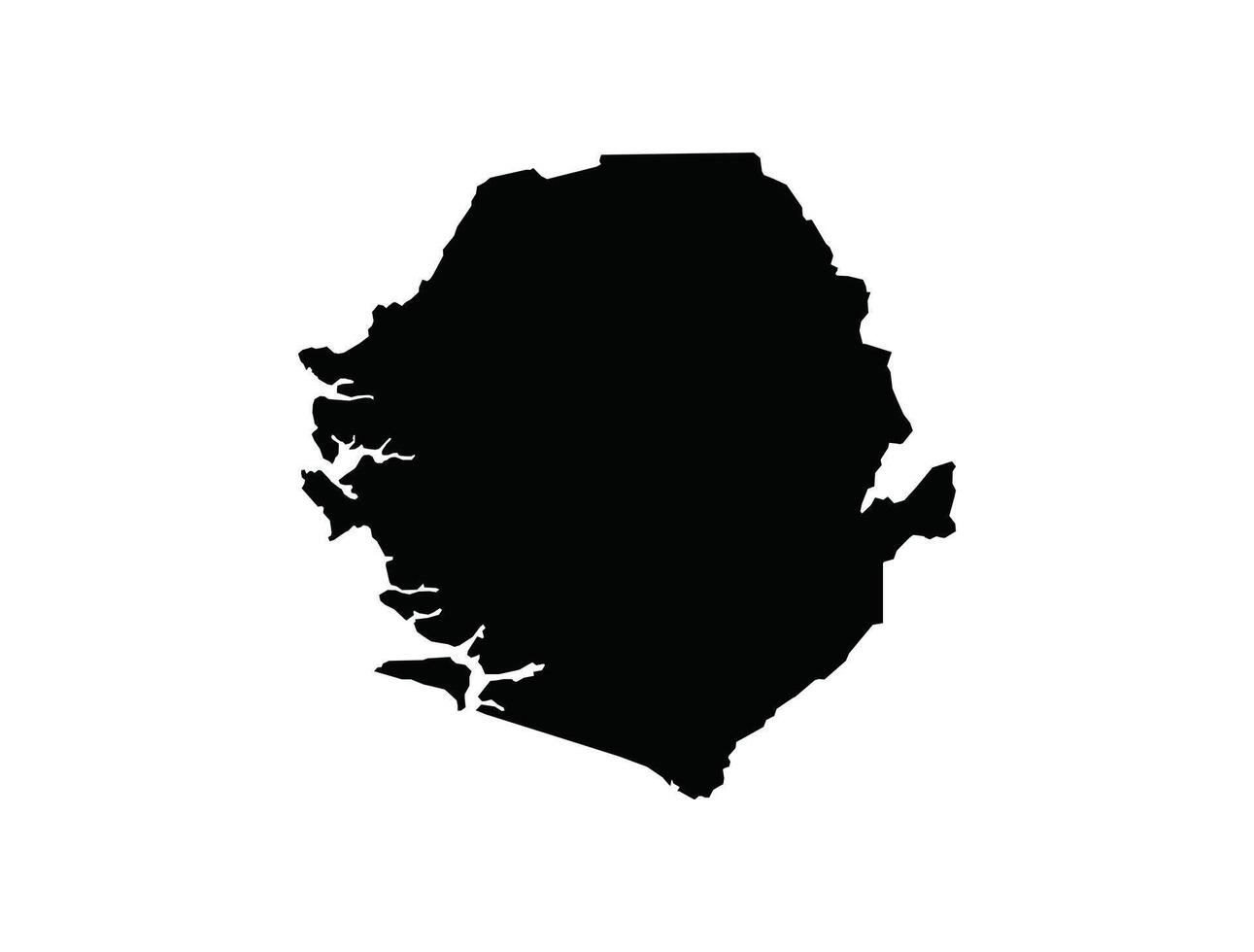 Map of Sierra Leone. Sierra Leone Map on white background. vector