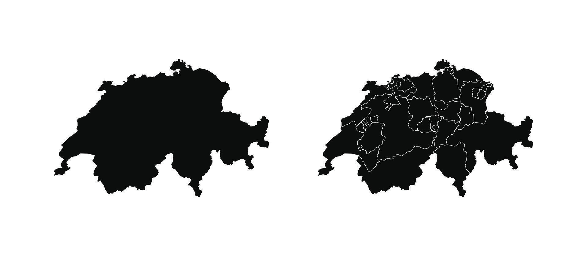 Map of Switzerland. Switzerland Map on white background. vector