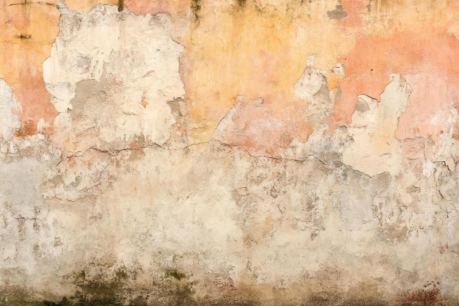Weathered Wall with Peeling Paint and Cracks photo