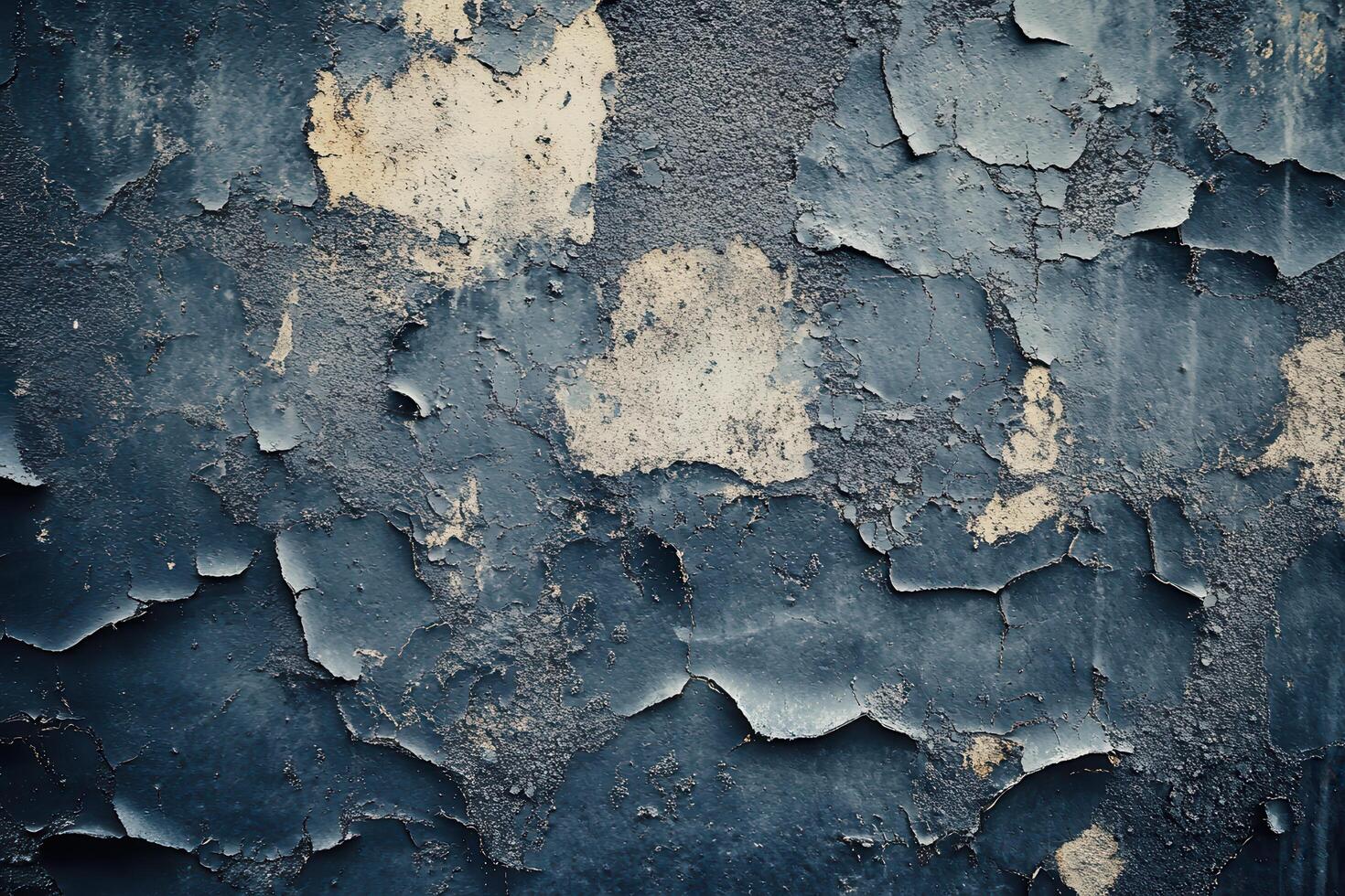Peeling Blue Paint on a Weathered Surface photo
