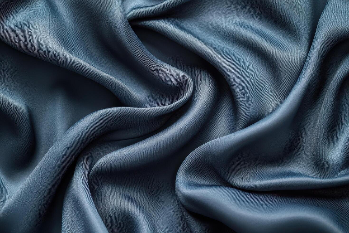 Abstract Draped Blue Silk Fabric Texture photo