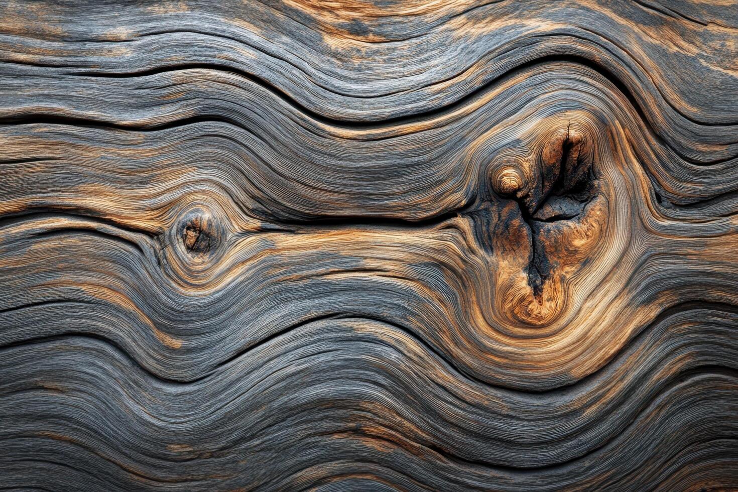 Wavy Wood Grain Pattern with Knots photo