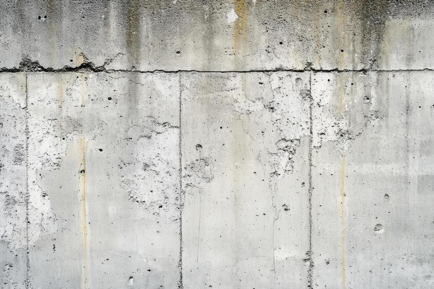 Weathered Concrete Wall with Horizontal Crack photo