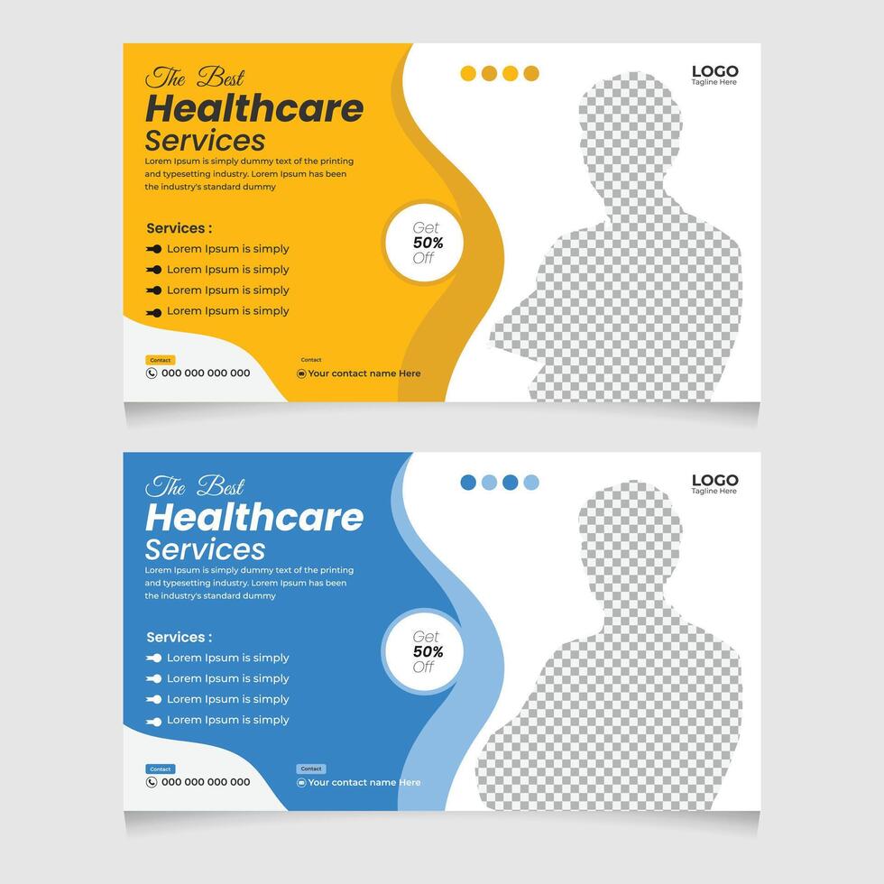 Creative thumbnail and web banner template design for your business vector