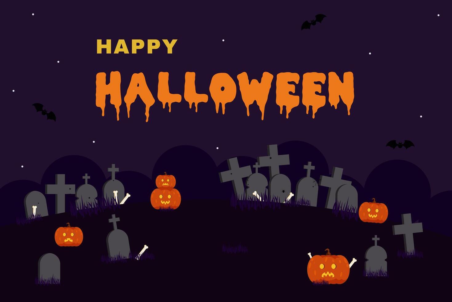 simple halloween background template vector