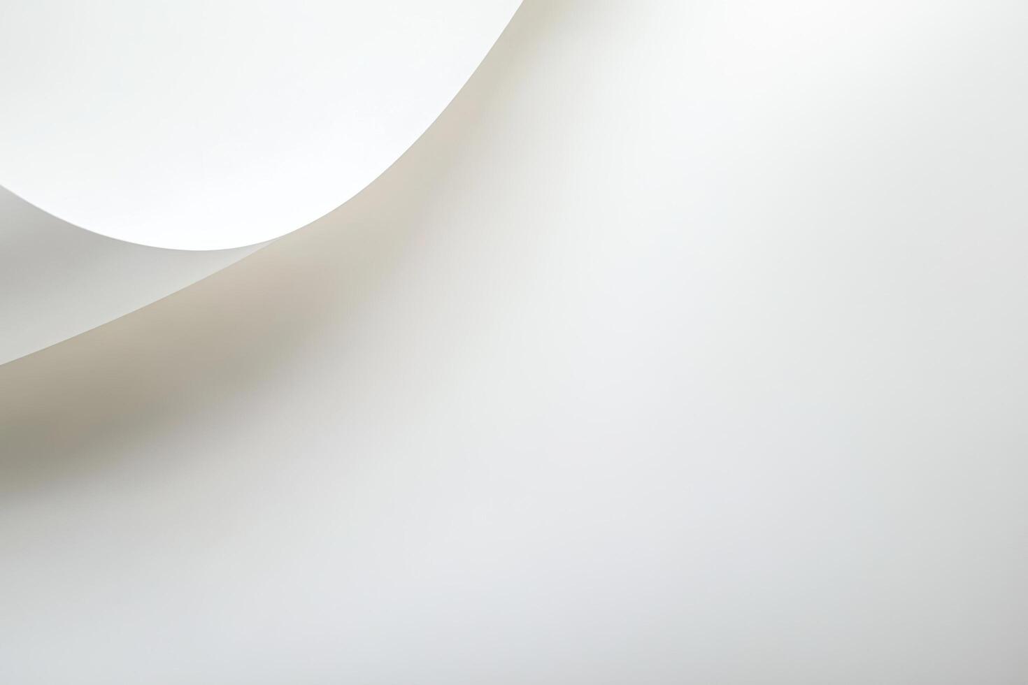White paper background with curved edges photo