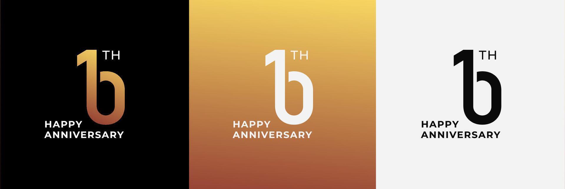 Logo 10th, 10 years anniversary, Creative design template for celebration, greeting, birthday and invitation. Editable file vector