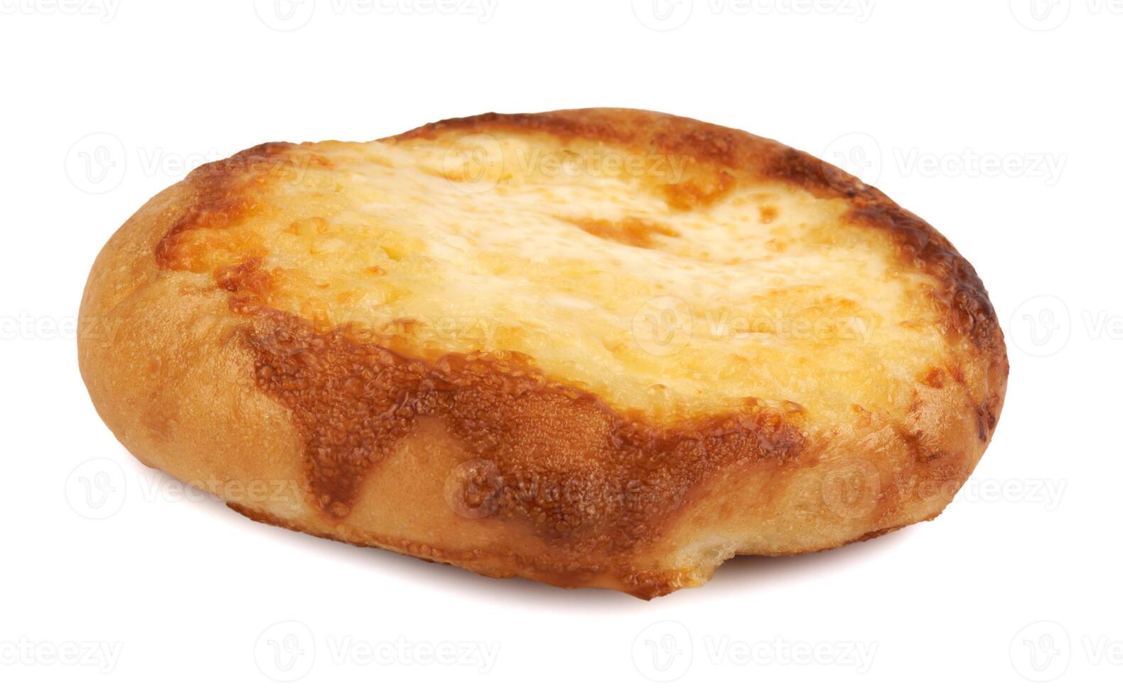 Khachapuri, bun with cheese isolated on white background. Pie with cheese. photo