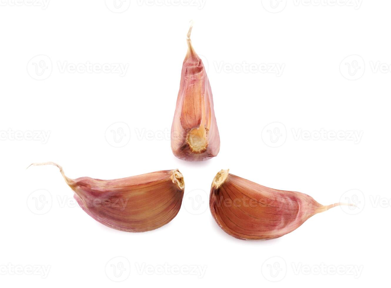 Garlic cloves isolated on a white background. photo