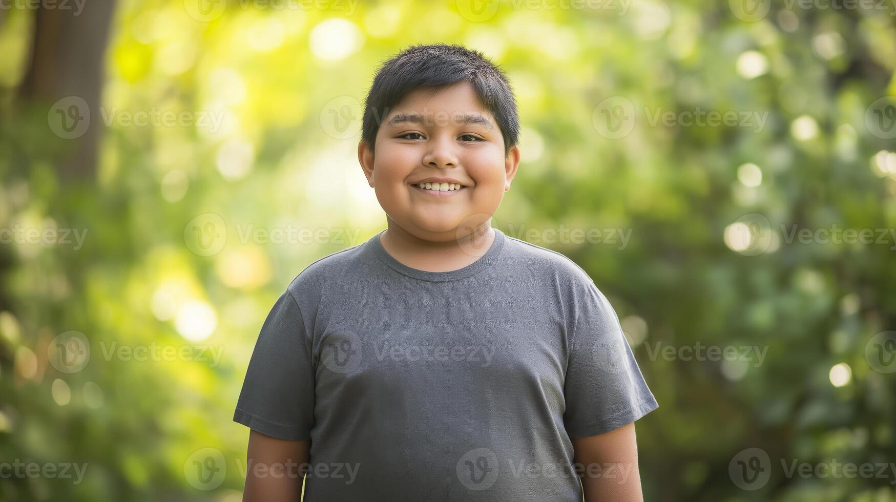 Cheerful Native American Boy Outdoors, Summer Fun, Child in Nature, Stock Photography for Diversity photo
