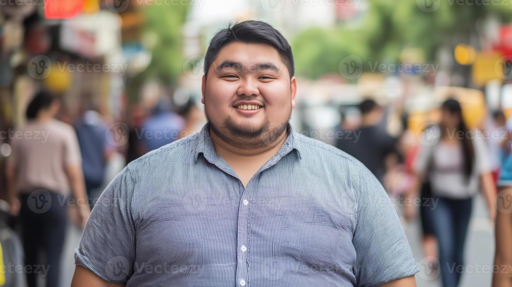Happy Central Asian Young Man Outdoors in an Urban City Street Diverse Stock Photography for Marketing and Publications photo