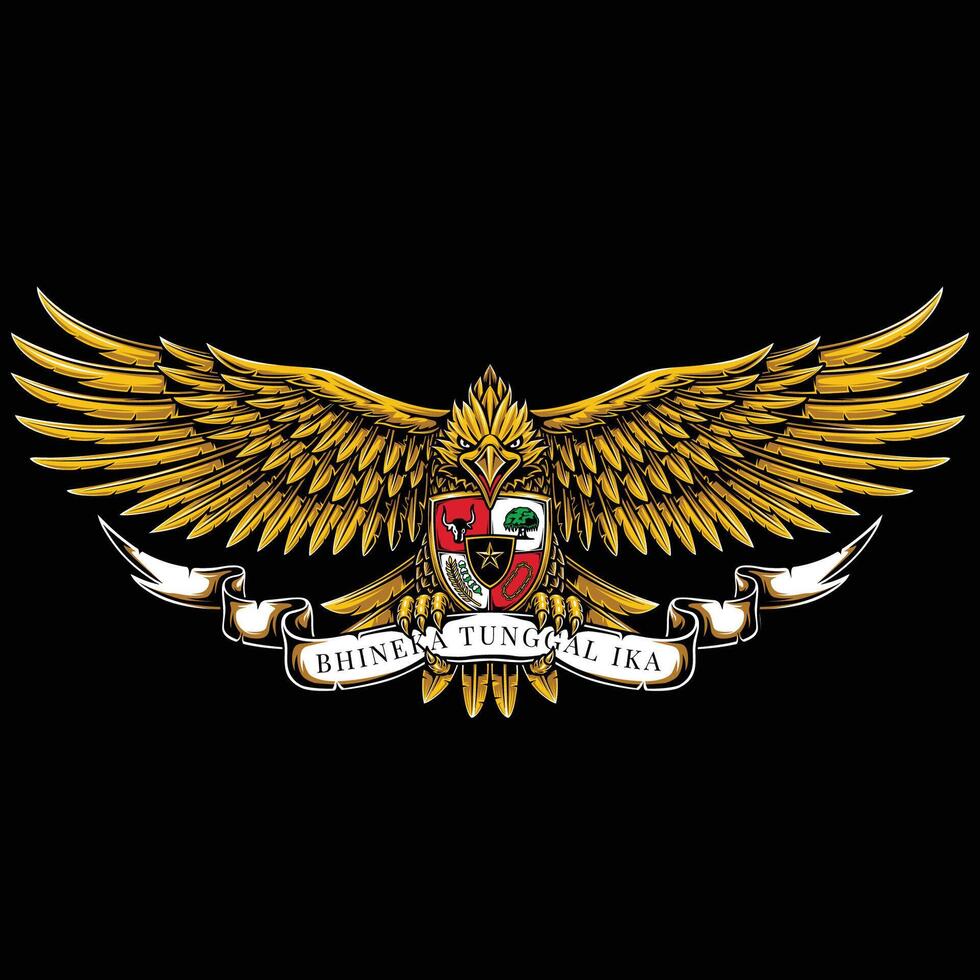 illustration of indonesia symbol garuda vector