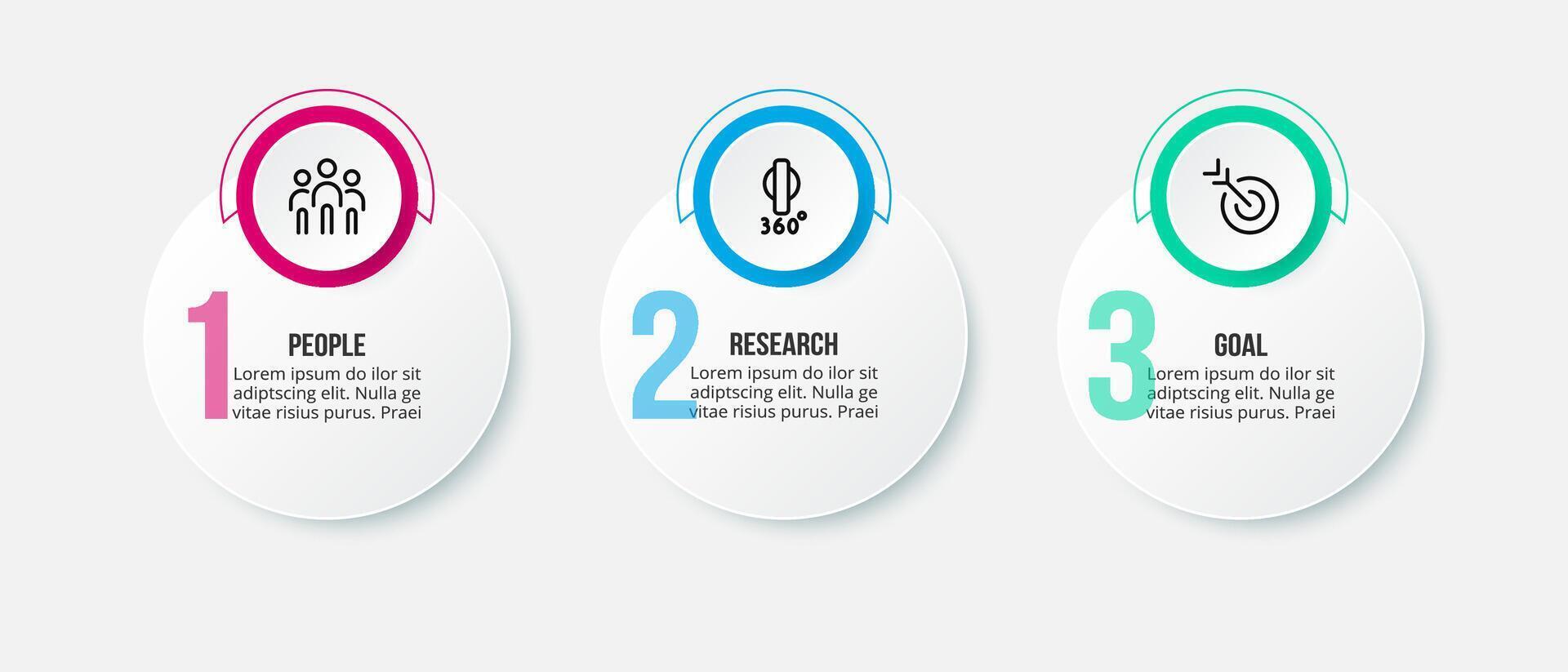 3 steps infographic. vector