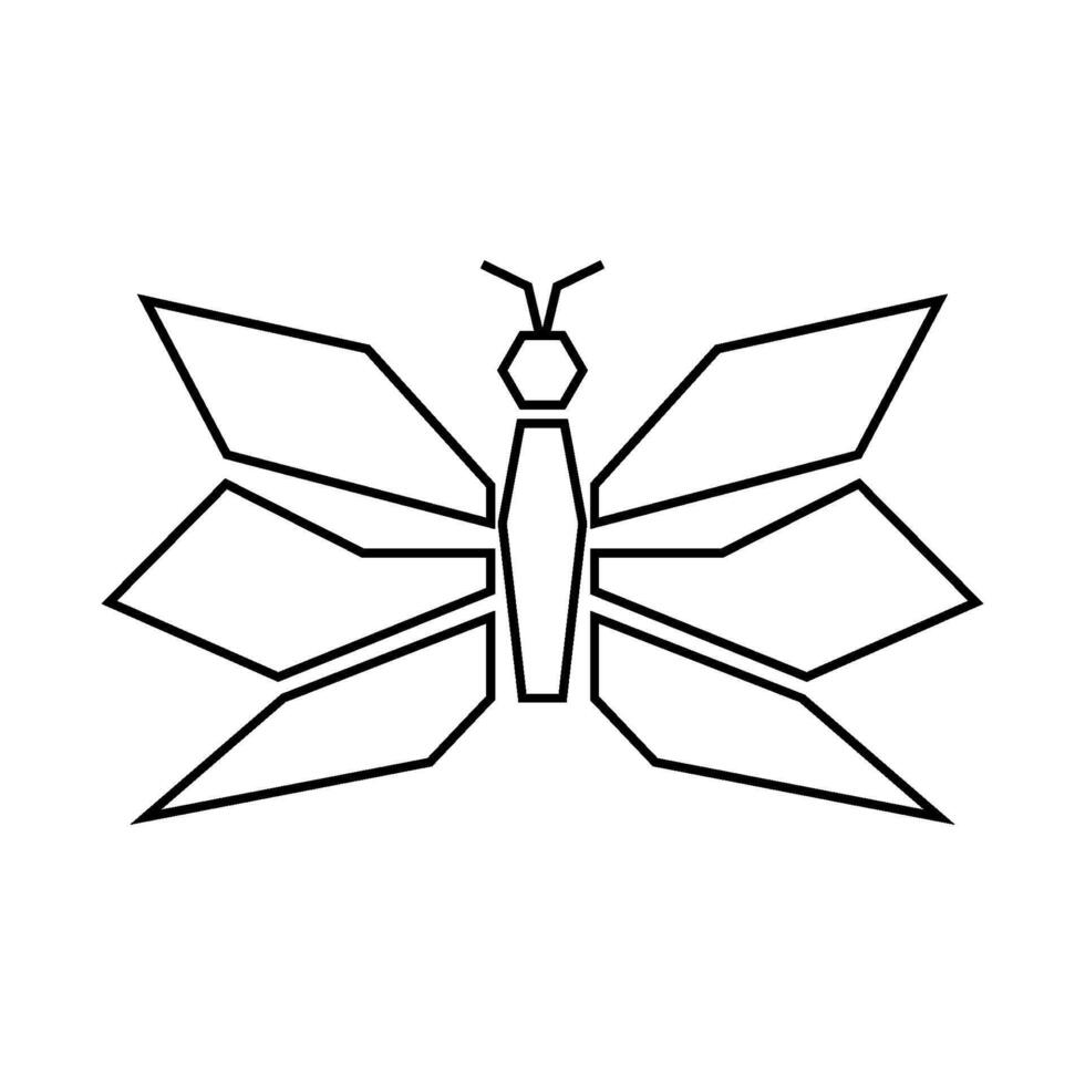 attractive butterfly logo illustration vector