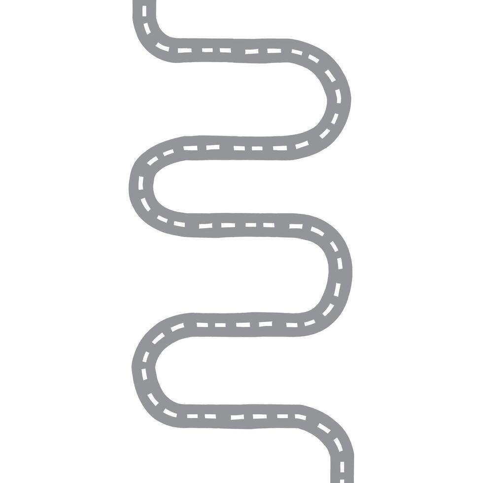 Hand drawn doodle sketch gray childish road vector