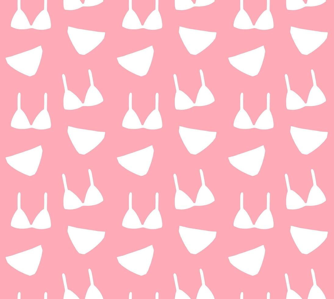 Seamless pattern of sketch female swim suit vector