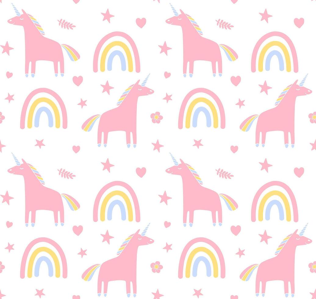 Pattern of unicorn vector