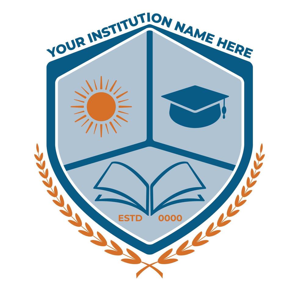 Education logo design template and school badge design vector