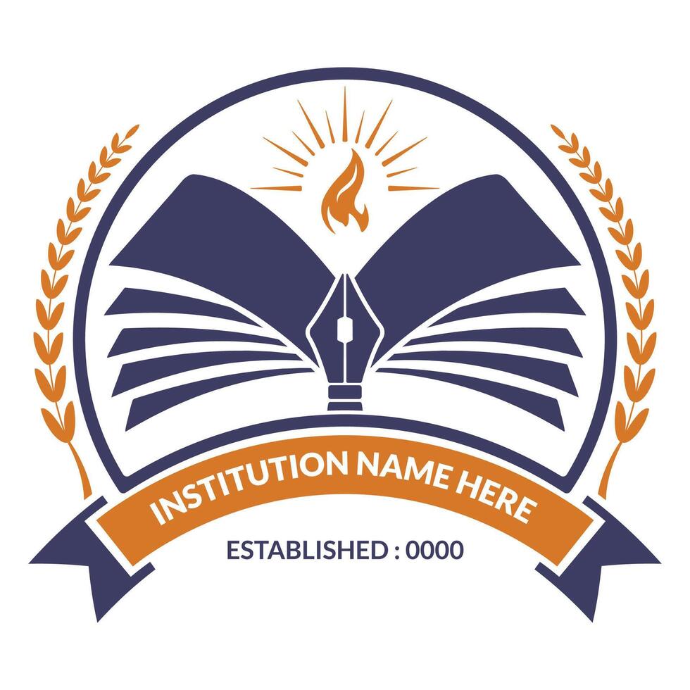Education logo design template for school and organization vector