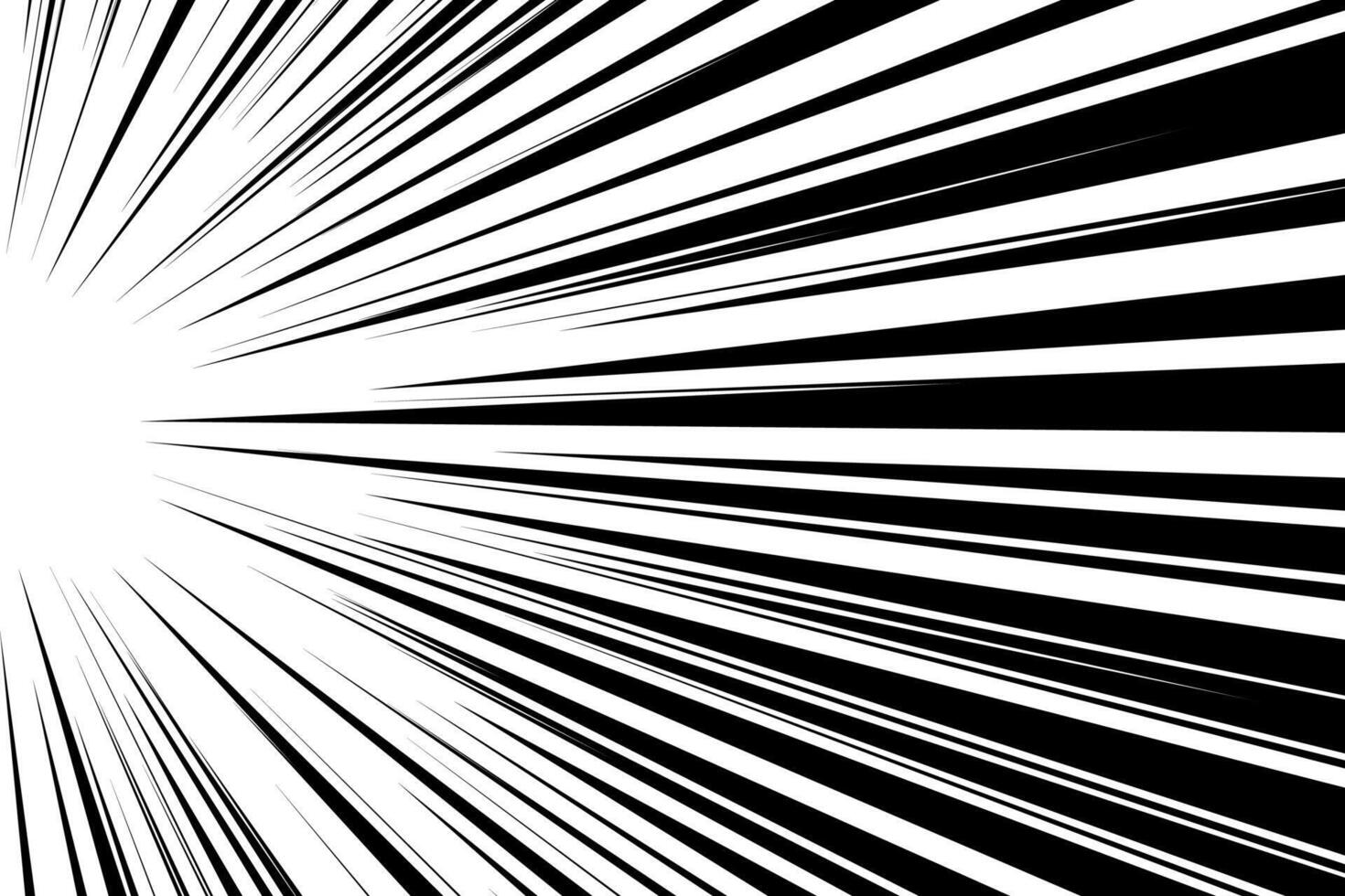 Comic strip radial motion lines. Anime comics book super hero speed and fight sharp rays texture. Manga superhero action or explosions effects background. Cartoon fast zoom and light flash graphic ink vector