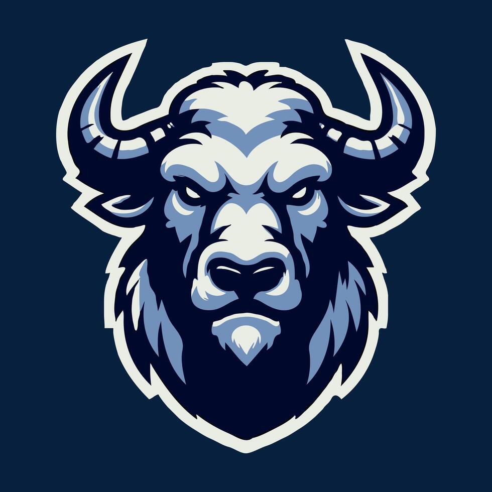 Bull Mascot Logo Design. Animal Face Mascot Logo. vector