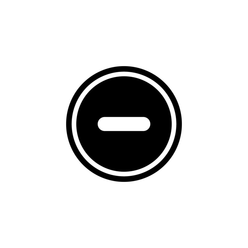 Minus icon. Remove, Delete. vector