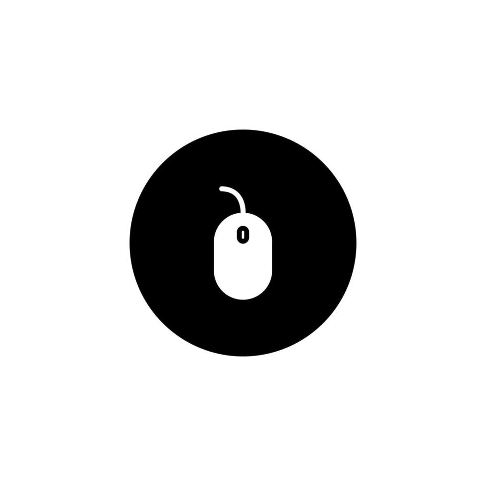 Mouse icon, round mouse icon vector