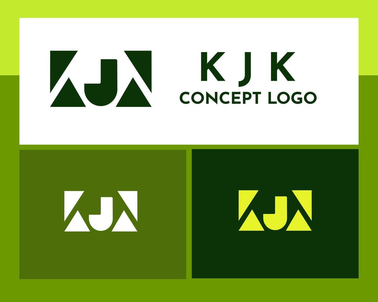 Letter K logo icon design template elements in green color, simple illustration vector