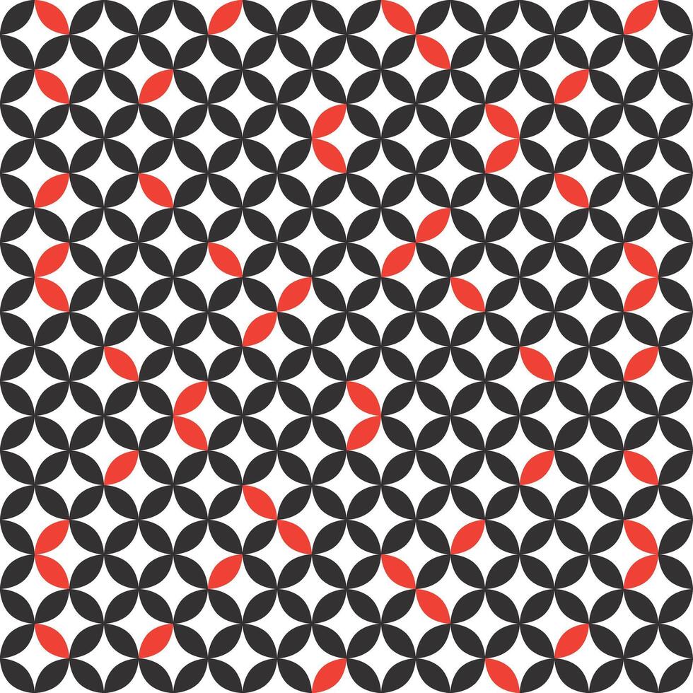A black and red geometric pattern vector