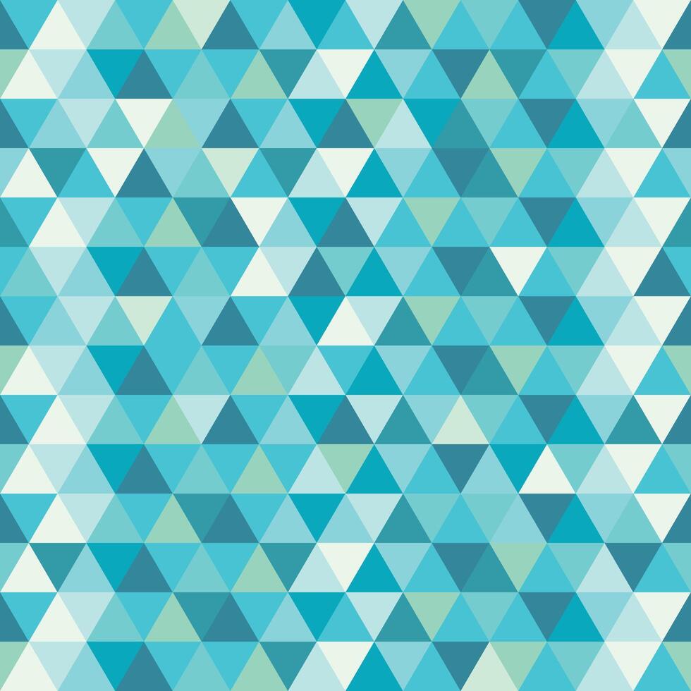 A blue and white geometric pattern with triangles vector