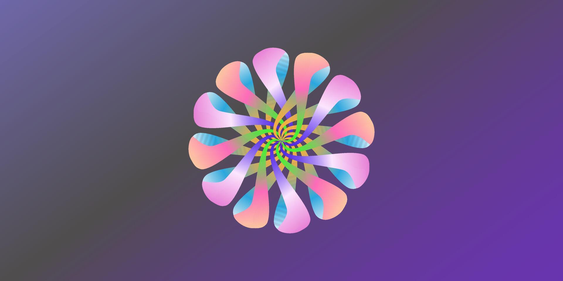 Swirl logo with beautiful shape and color vector