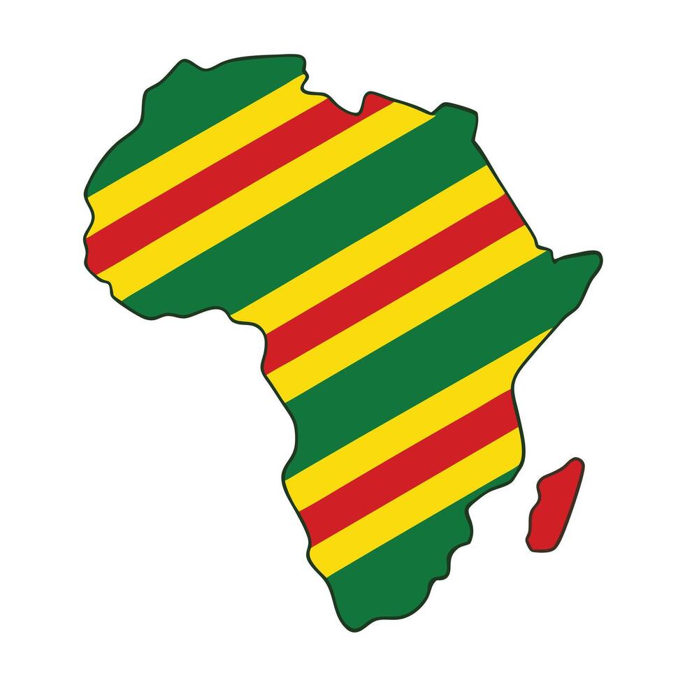 Minimalist African Map Illustration on White Background vector