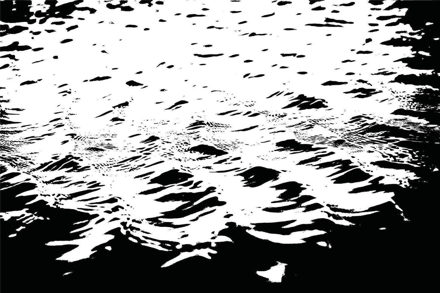 Abstract Black and White Water Splash Background with Ripples, Ink Splatter, and Monochrome Foil Textures - Grunge Design Elements vector