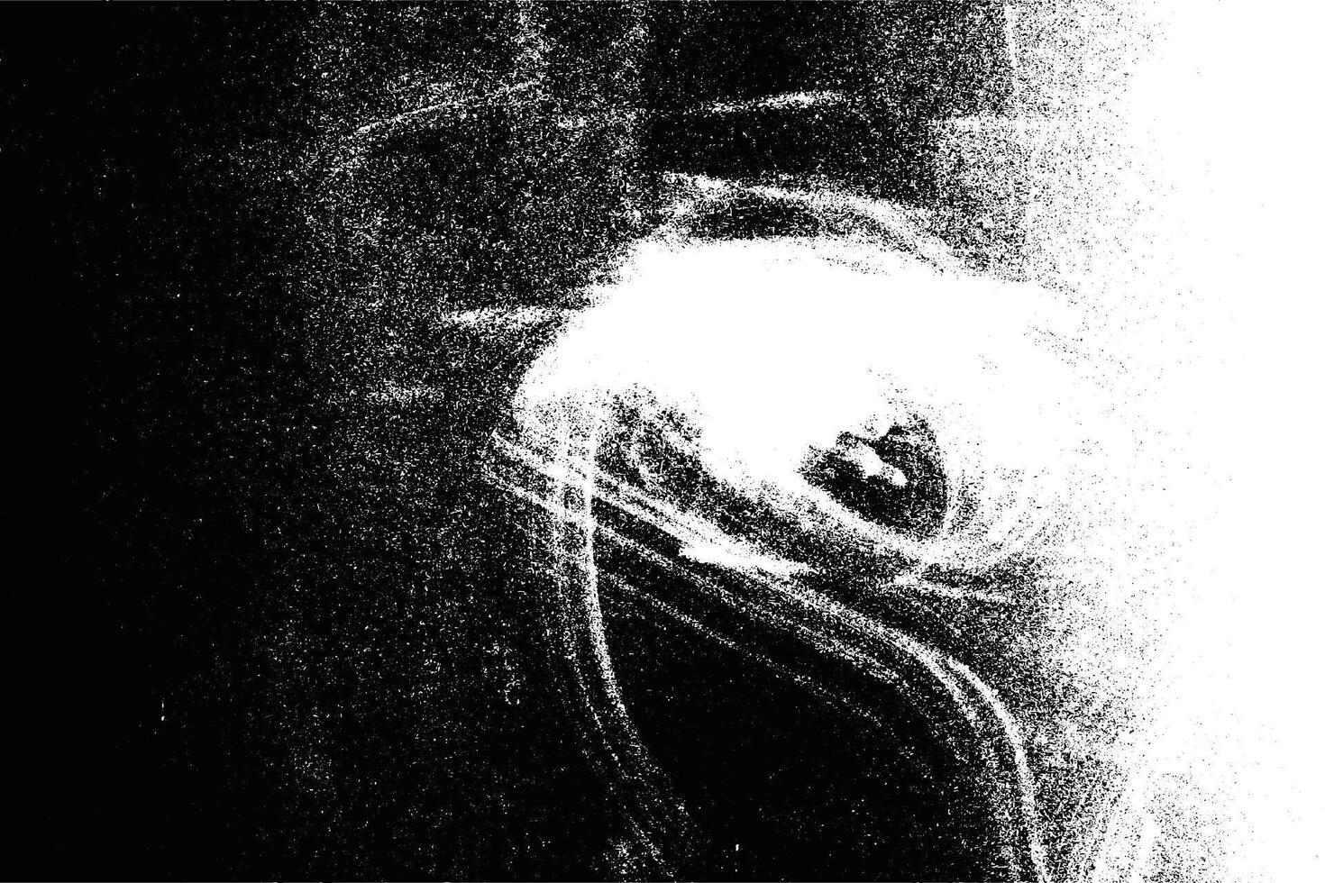 Stylized One-Eyed Skull Graphics Black and White Textures, Grunge Effects, and Distinctive Motifs vector