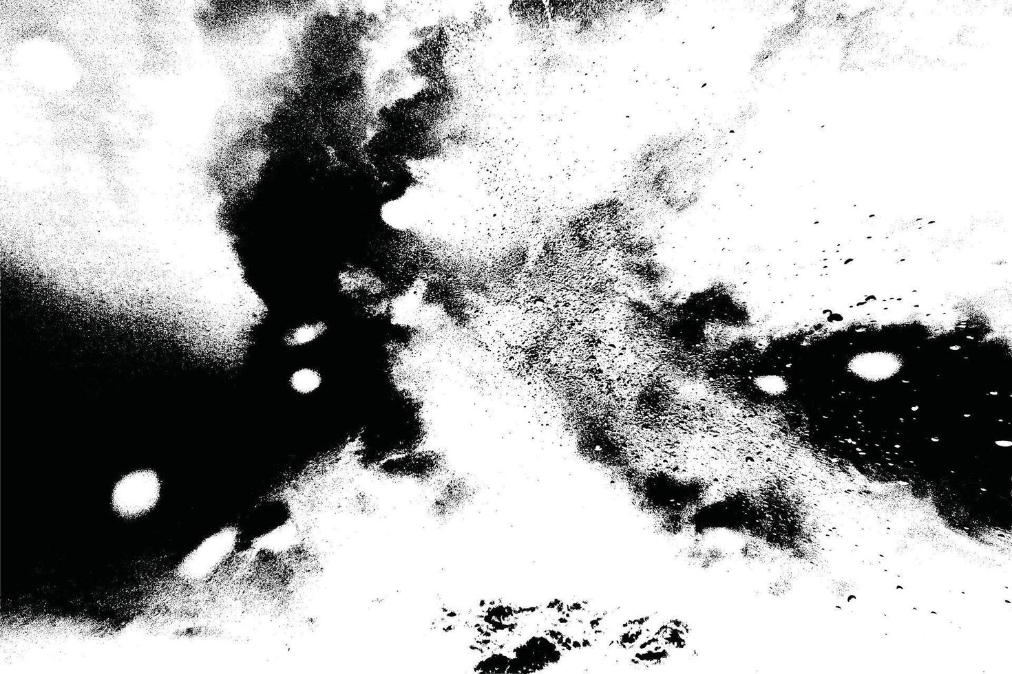 Black and White Ink Splatter Textures Abstract Blots, Splashes, and Grunge Patterns for Artistic Designs vector