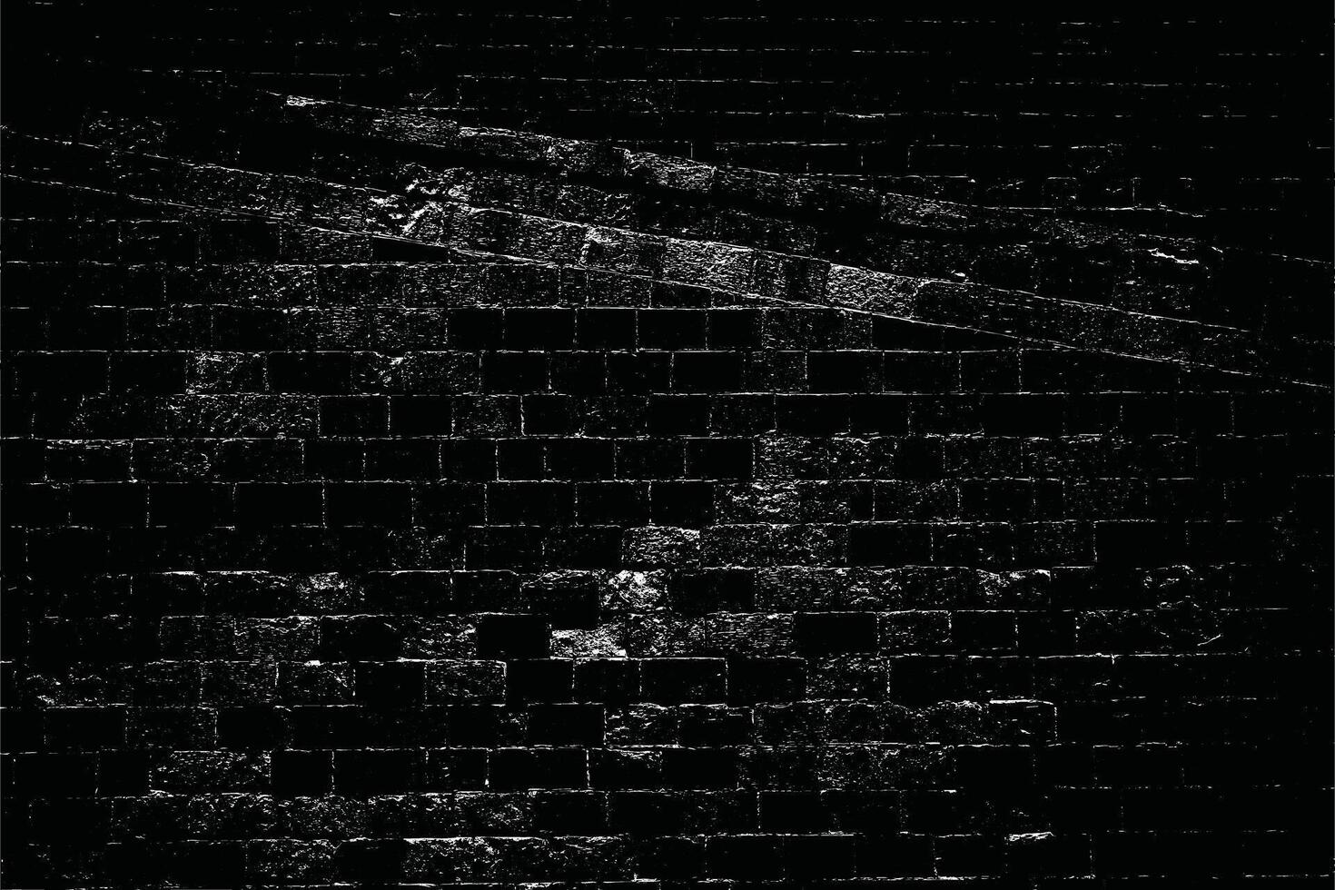Black and White Brick Wall Textures Aged Backgrounds, Dark Brick Patterns, and Distressed Wall Photography vector
