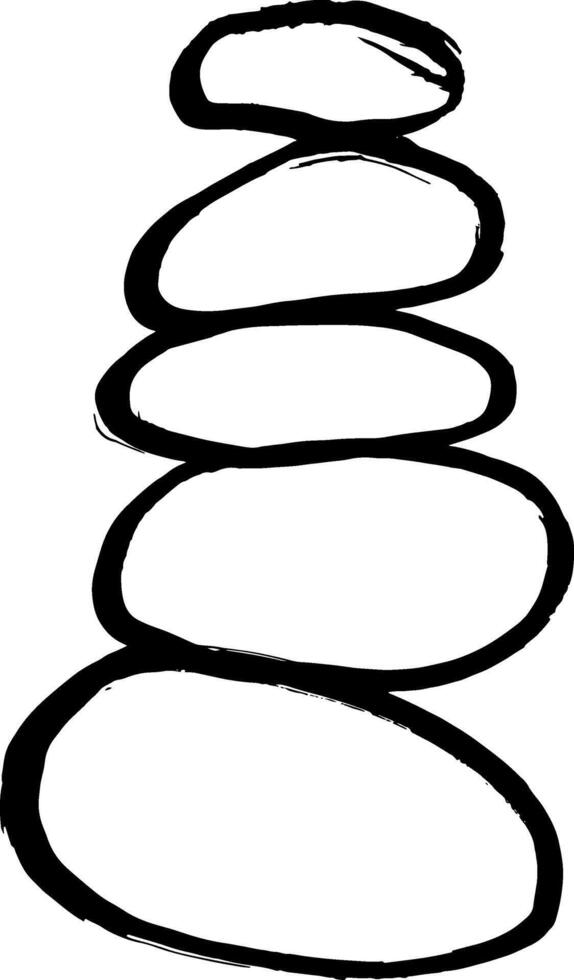 A drawing of a stack of stones vector