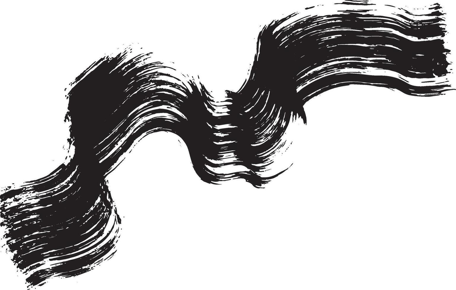 Dry Brush Grunge Wave Stroke Texture vector
