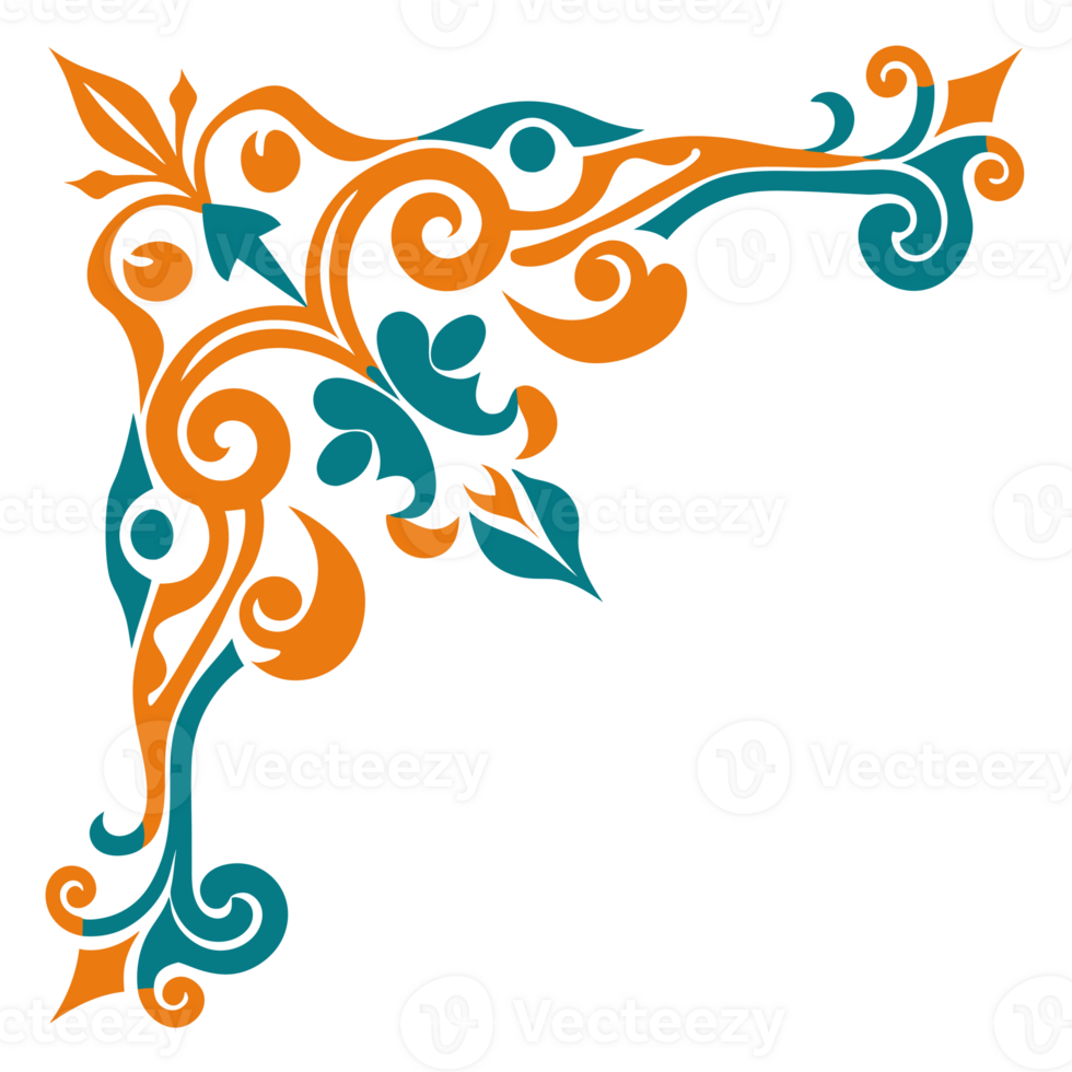 color graphic corner cutouts png